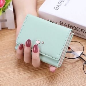 Wallet for Women Snap Closure Trifold Wallet Kiss-lock Clutch Credit Card Holder